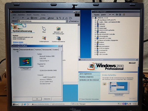 Gebrauchter Laptop mit Windows 2000 - LPT + COM + PS2