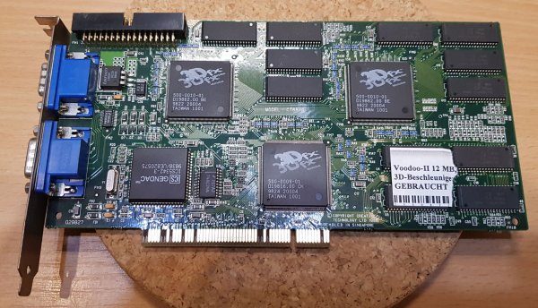 Gebrauchte  Voodoo II mit 12 MB-RAM - 3dfx PCI-Beschleunigerkarte