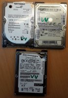 Gebrauchte 2,5" Laptop-Festplatte PATA 80 GB 44 Pin IDE