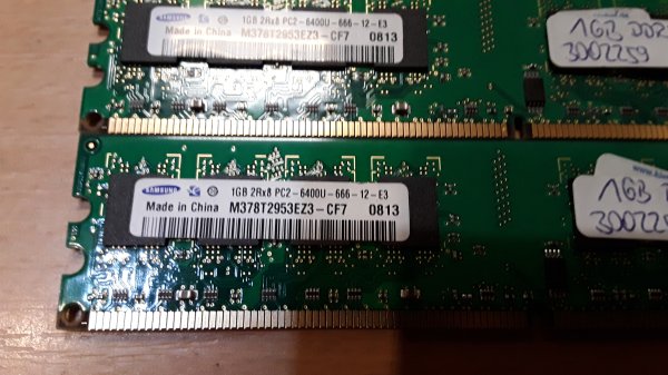 Gebrauchter DDR2-RAM 1 GB Samsung PC2-6400U für ältere PC zur Aunfrüstung